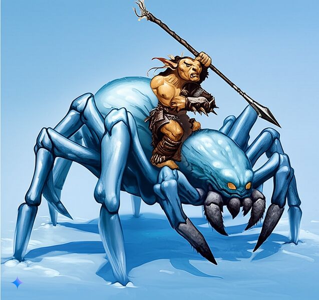 File:Goblin Mounting Ice Spider.jpeg
